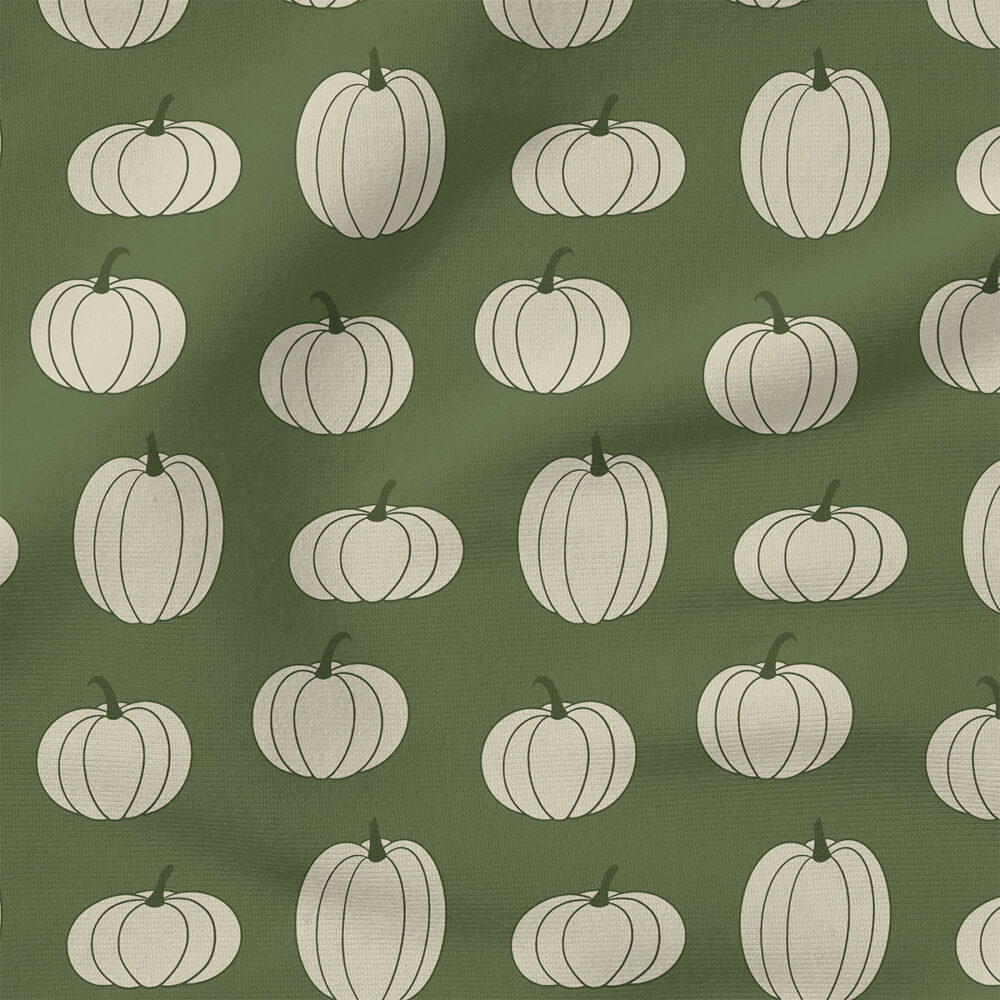 Pumpkins (Green) | Food and Beverages, Children Fabric Design | Krystal Winn Design